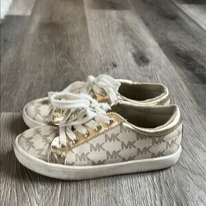 Michael Kors Kids' Gold and White Sneakers Size 1